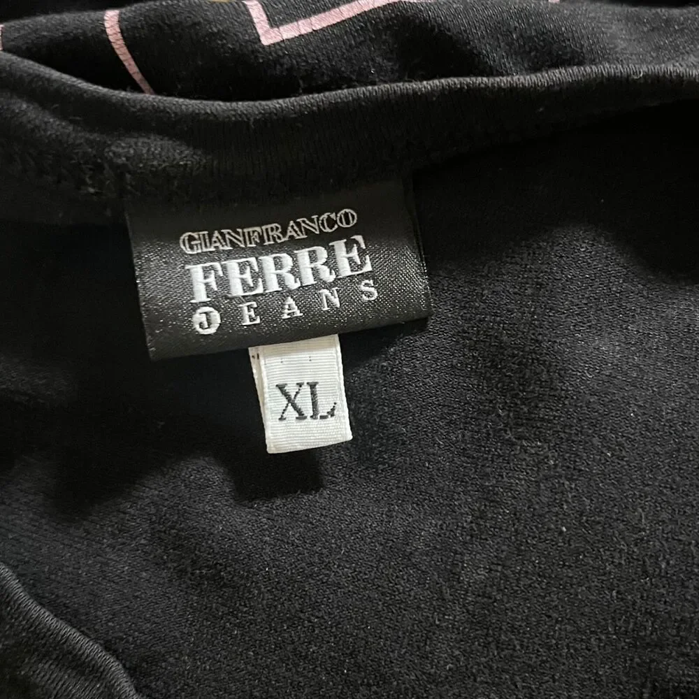 Gianfranco Ferre Jeans T-Shirt Blouse women Xl Y2k Designer Sleeveless top - Picture 12 of 13